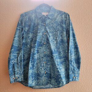 Womens Tori Richard Hawaiian Long Sleeve Button-up - Small
